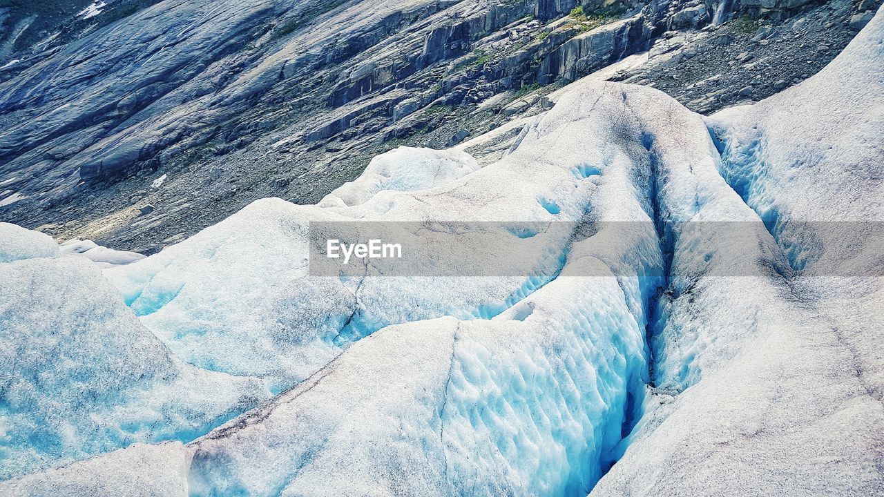 View of frozen landscape