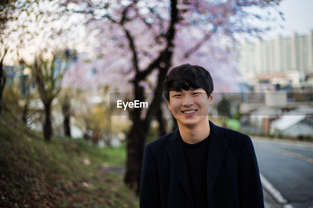 Portrait of young man smiling