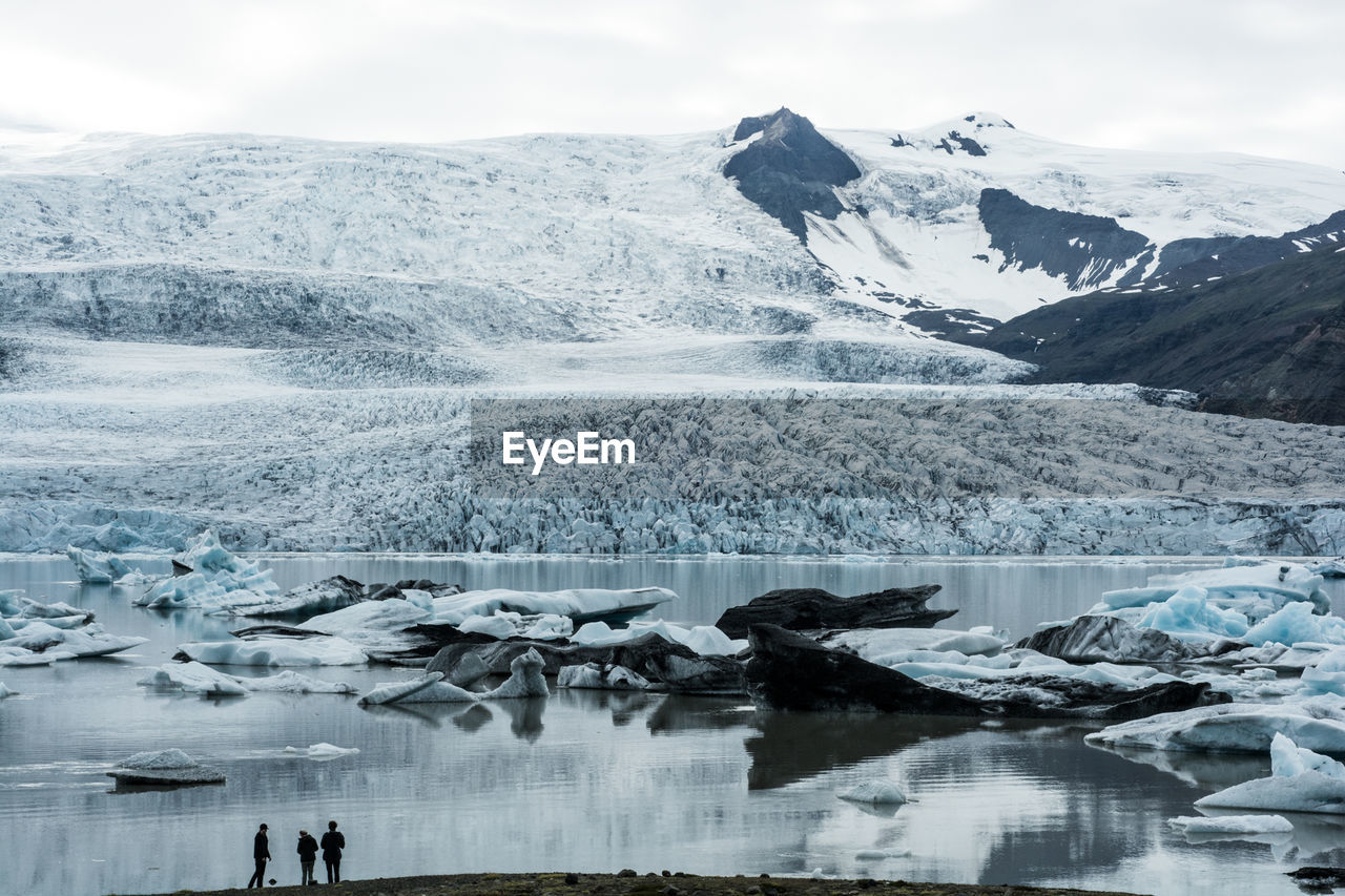 Scenic view of snow covered mountain