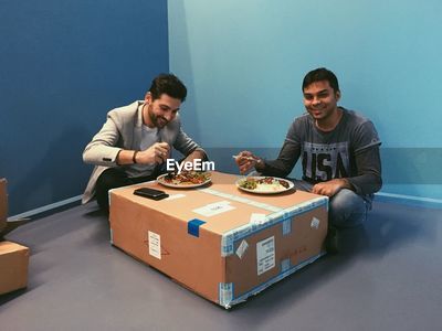 Cardboard sales box table