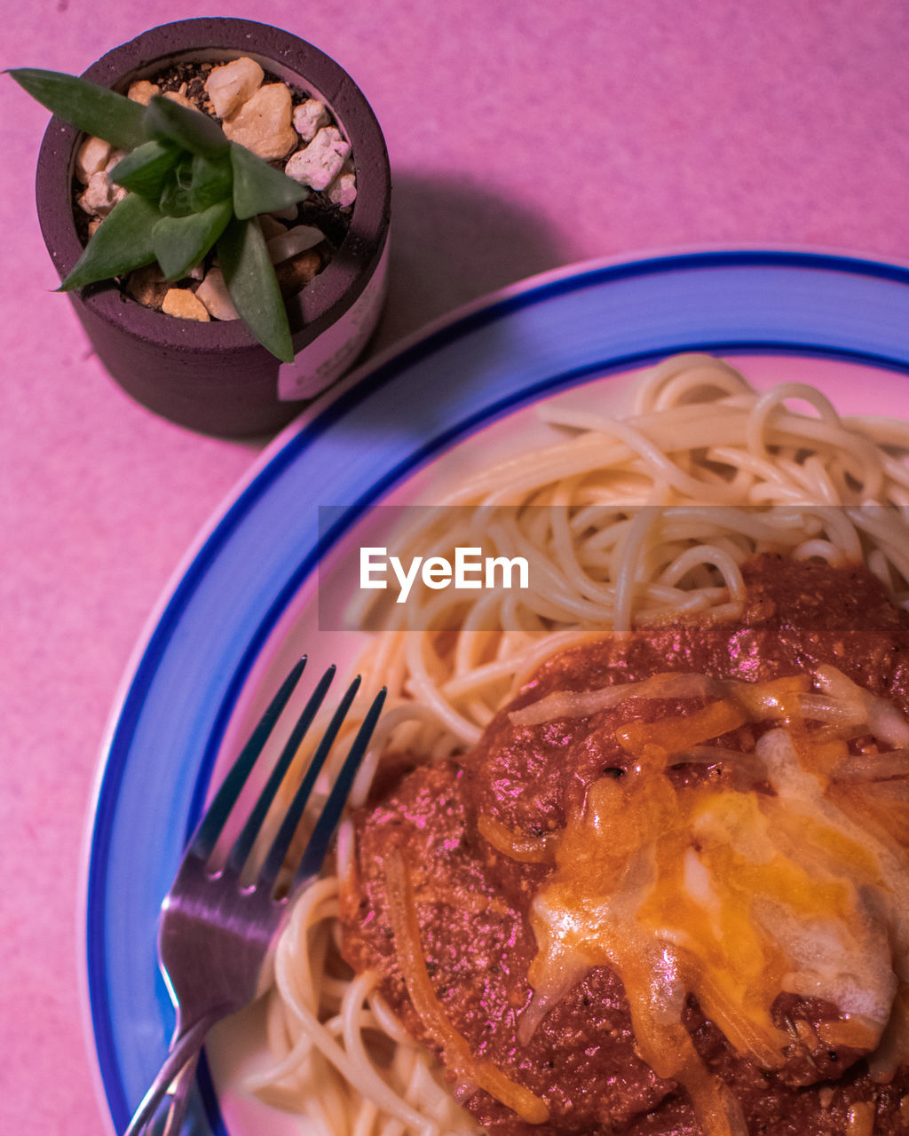 HIGH ANGLE VIEW OF FOOD IN BOWL