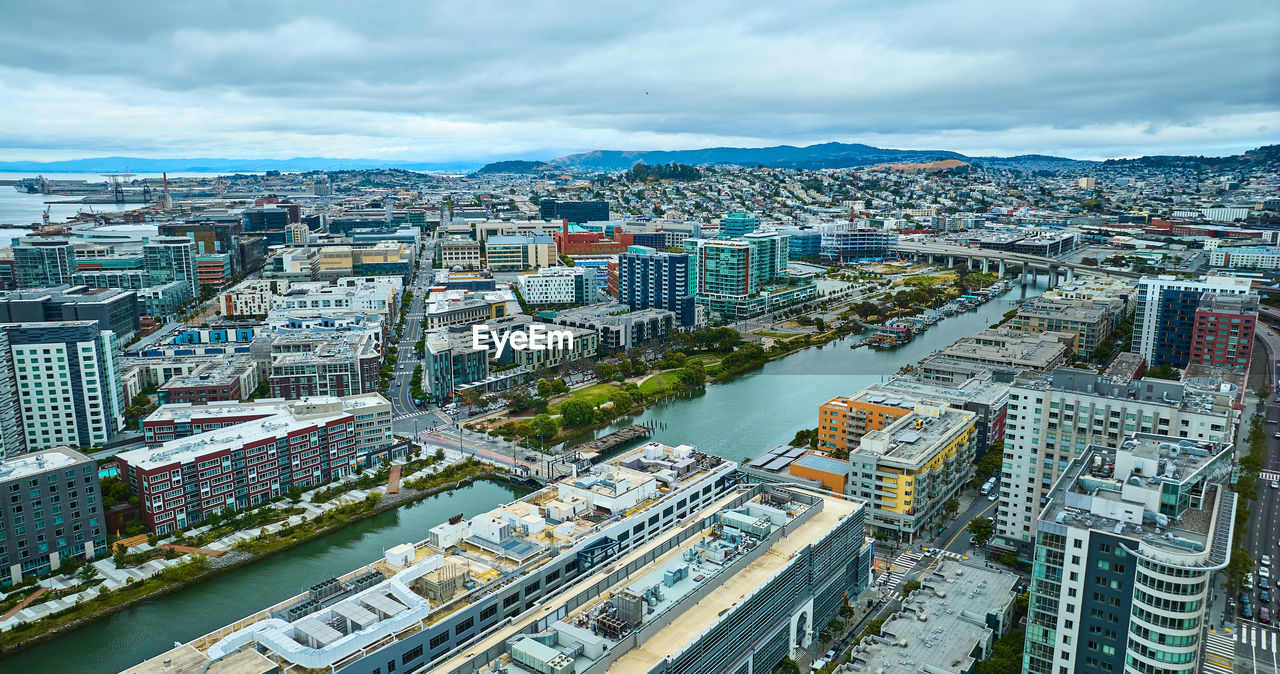 high angle view of cityscape