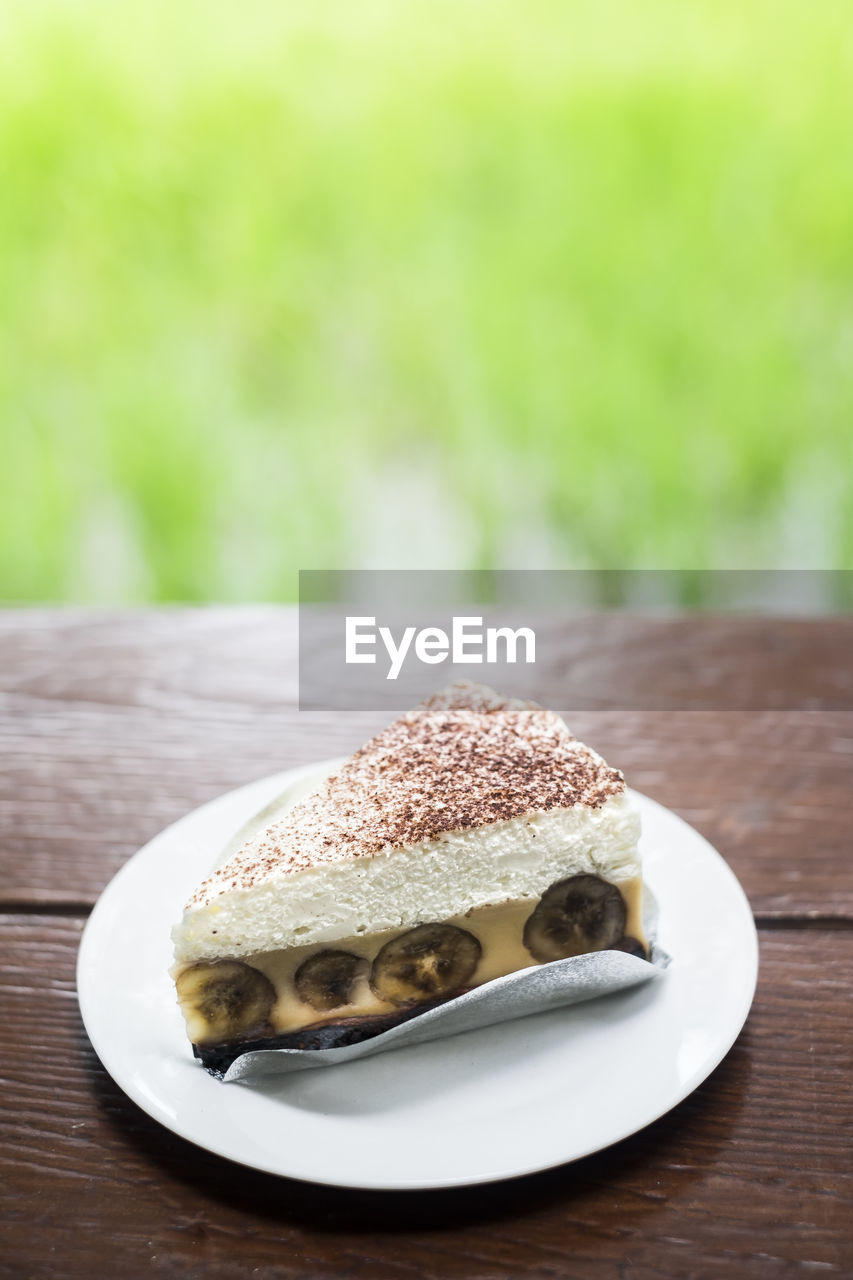 CLOSE-UP OF CAKE ON PLATE