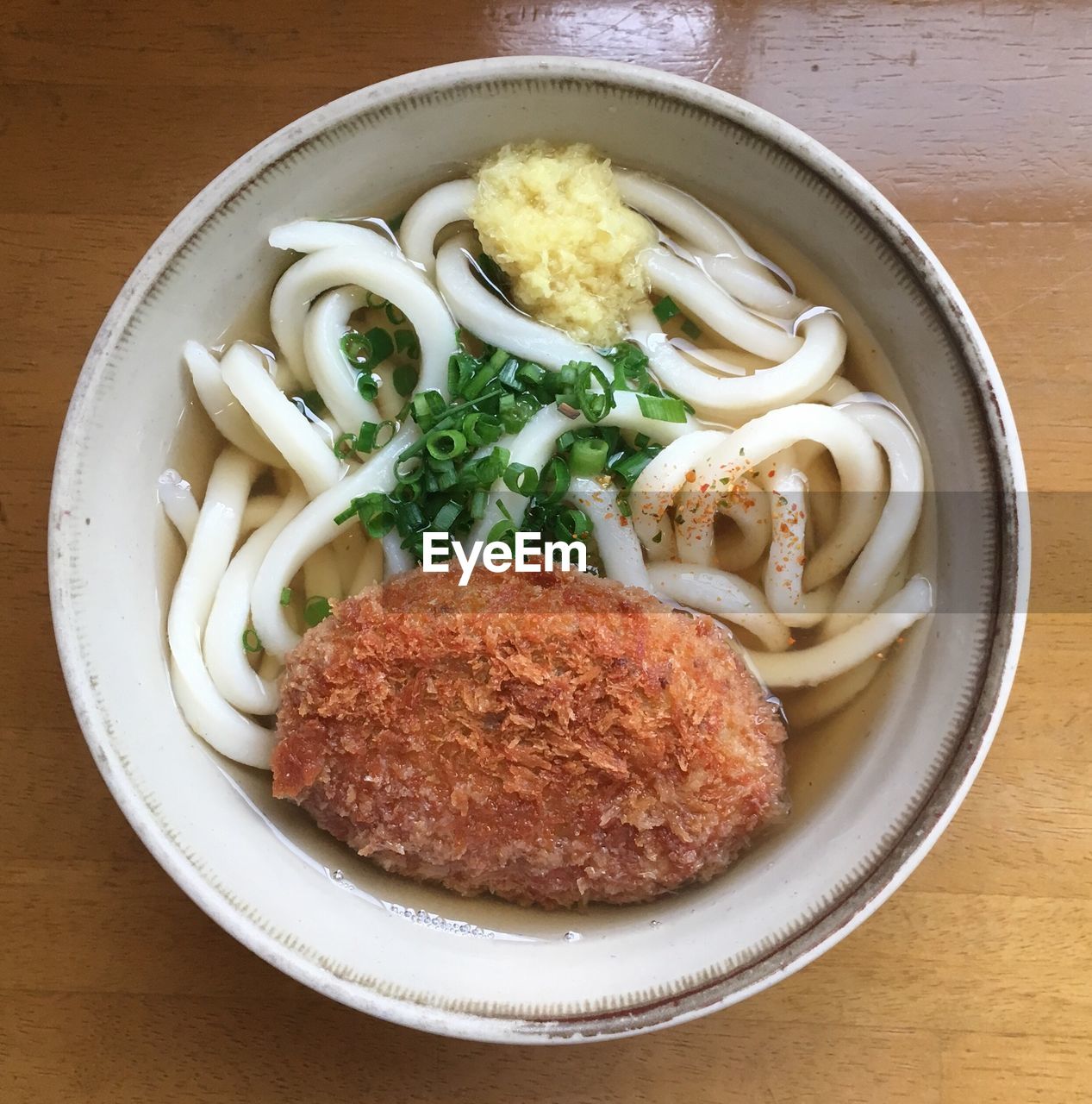 Directly above view of food in bowl