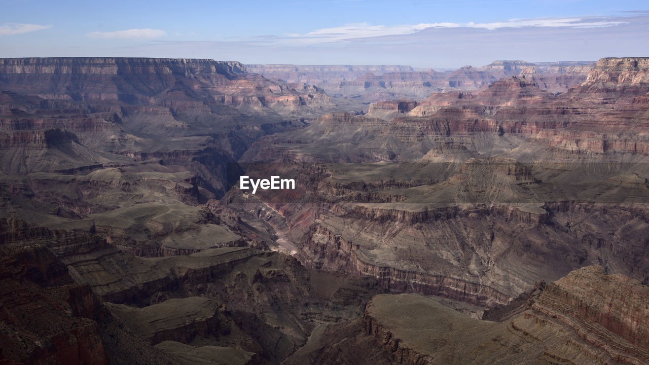 Aerial view of grand canyon landscape 