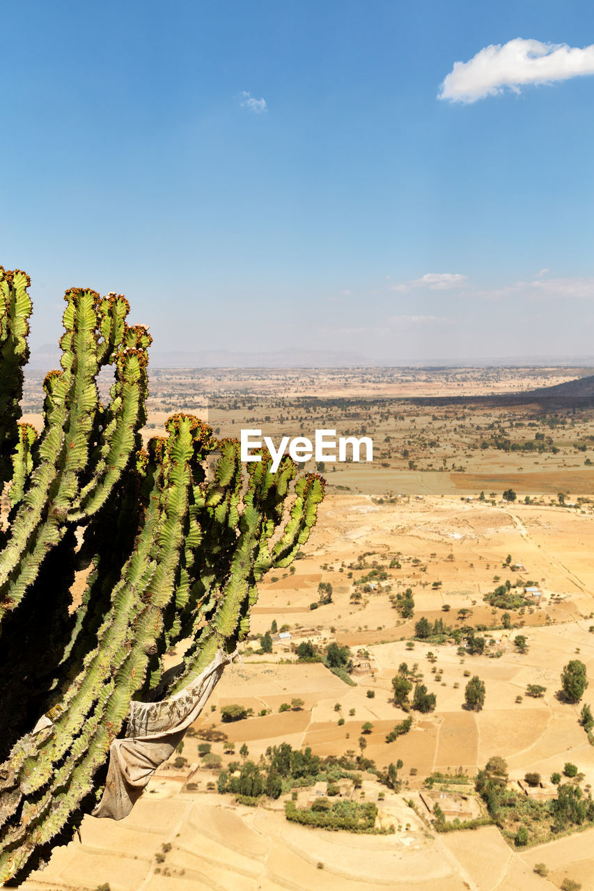 Scenic view of land against sky