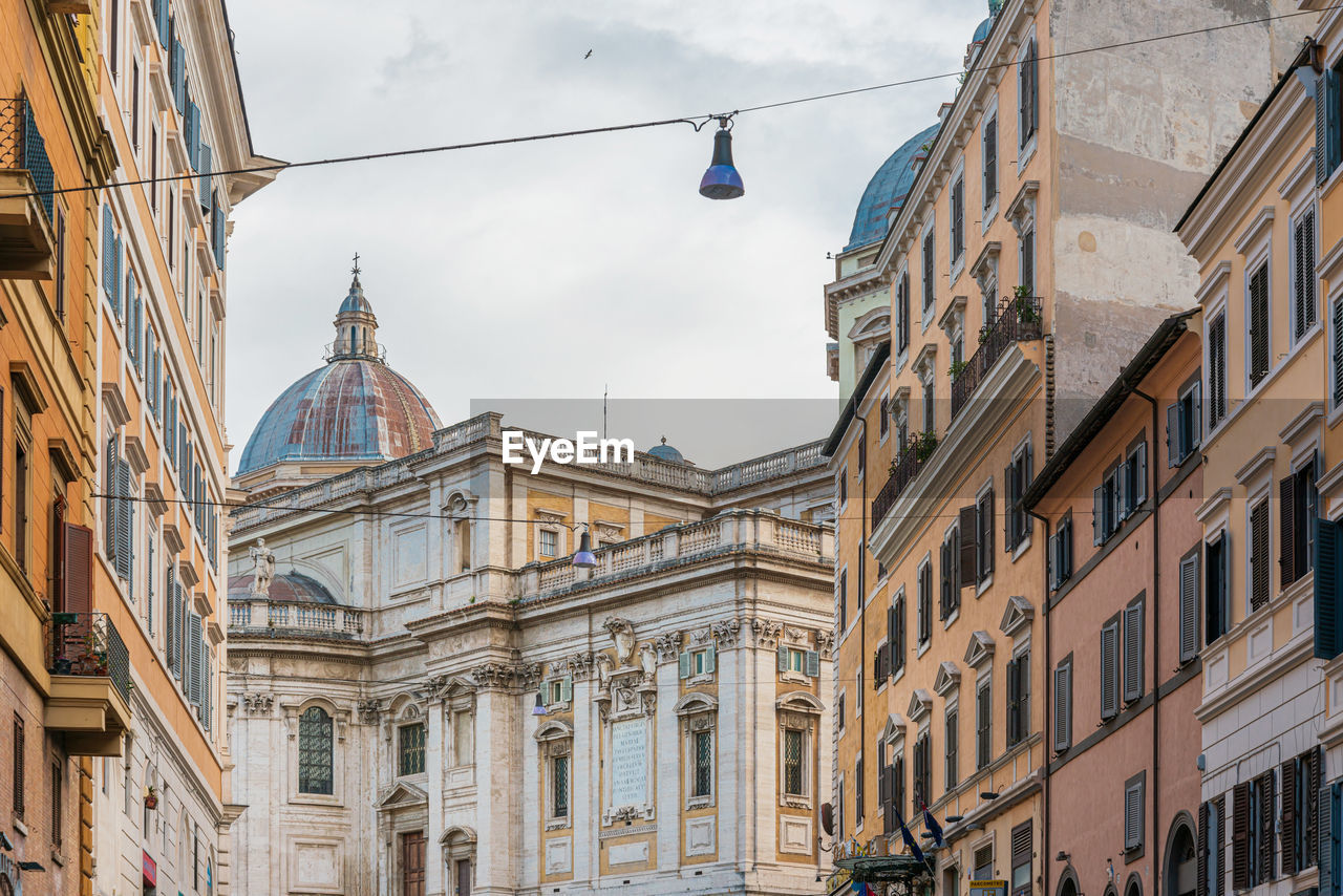 Low angle view of historic buildings against sky