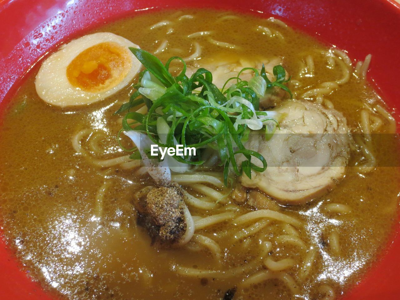 CLOSE-UP OF SOUP SERVED IN BOWL