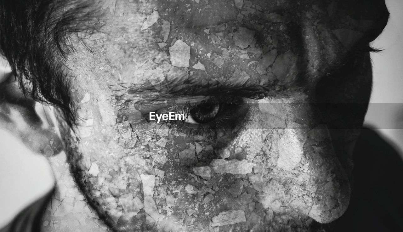 CLOSE-UP PORTRAIT OF MAN WITH FACE