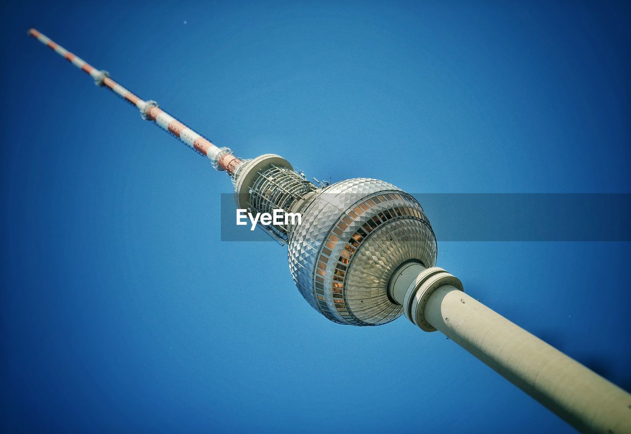 Low angle view of communications tower