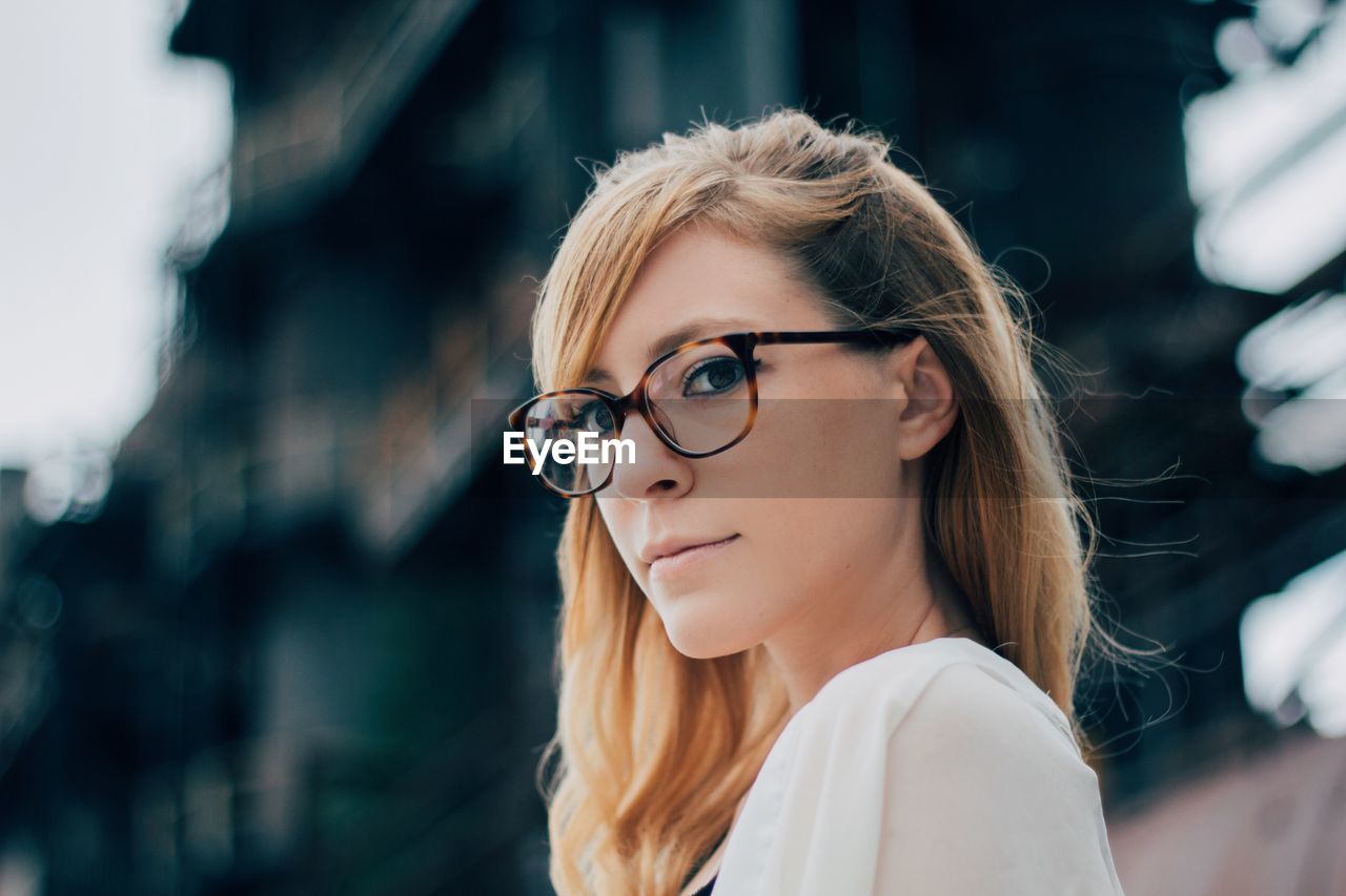 Young woman looking away