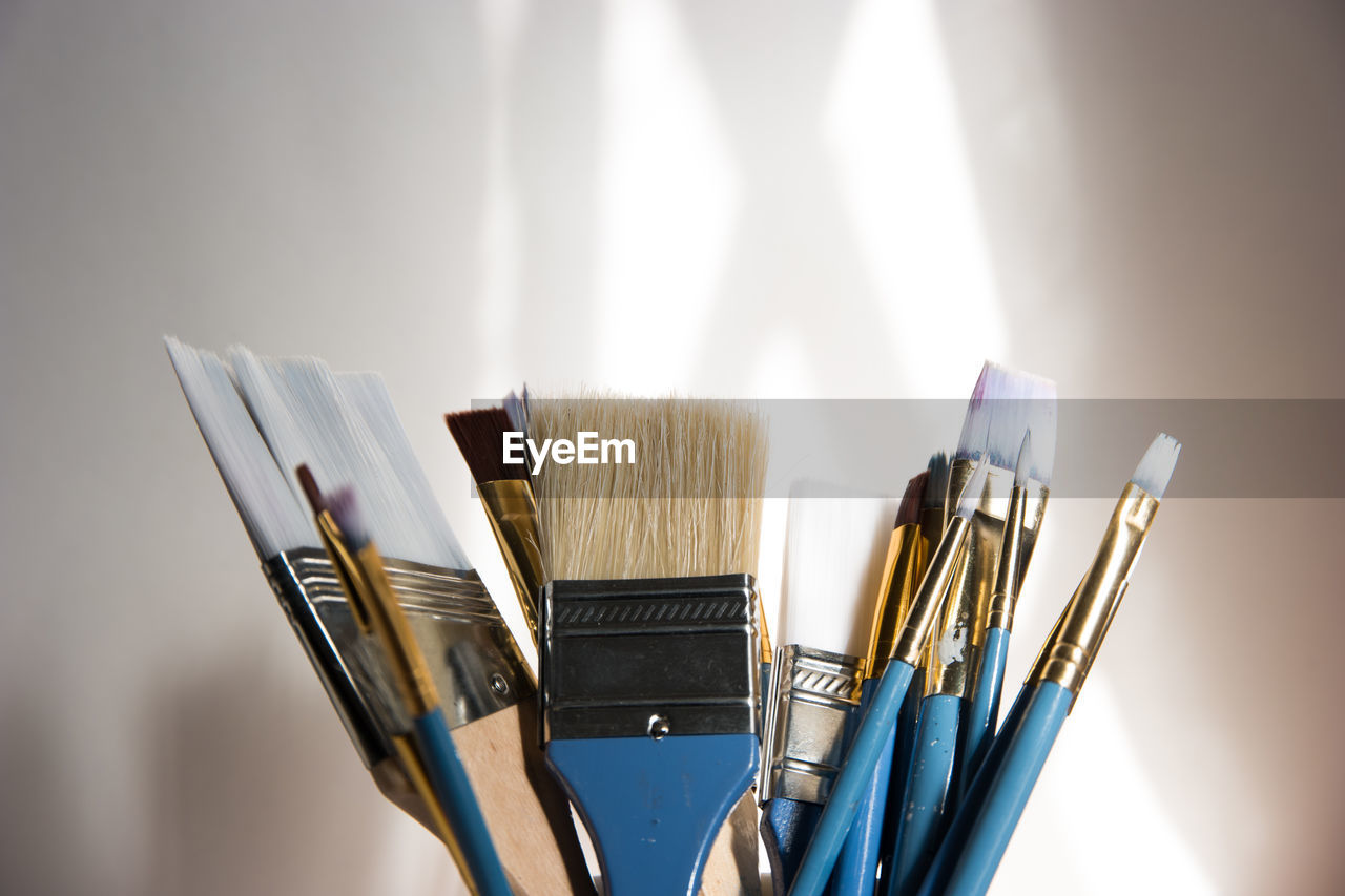 Close-up of paintbrushes