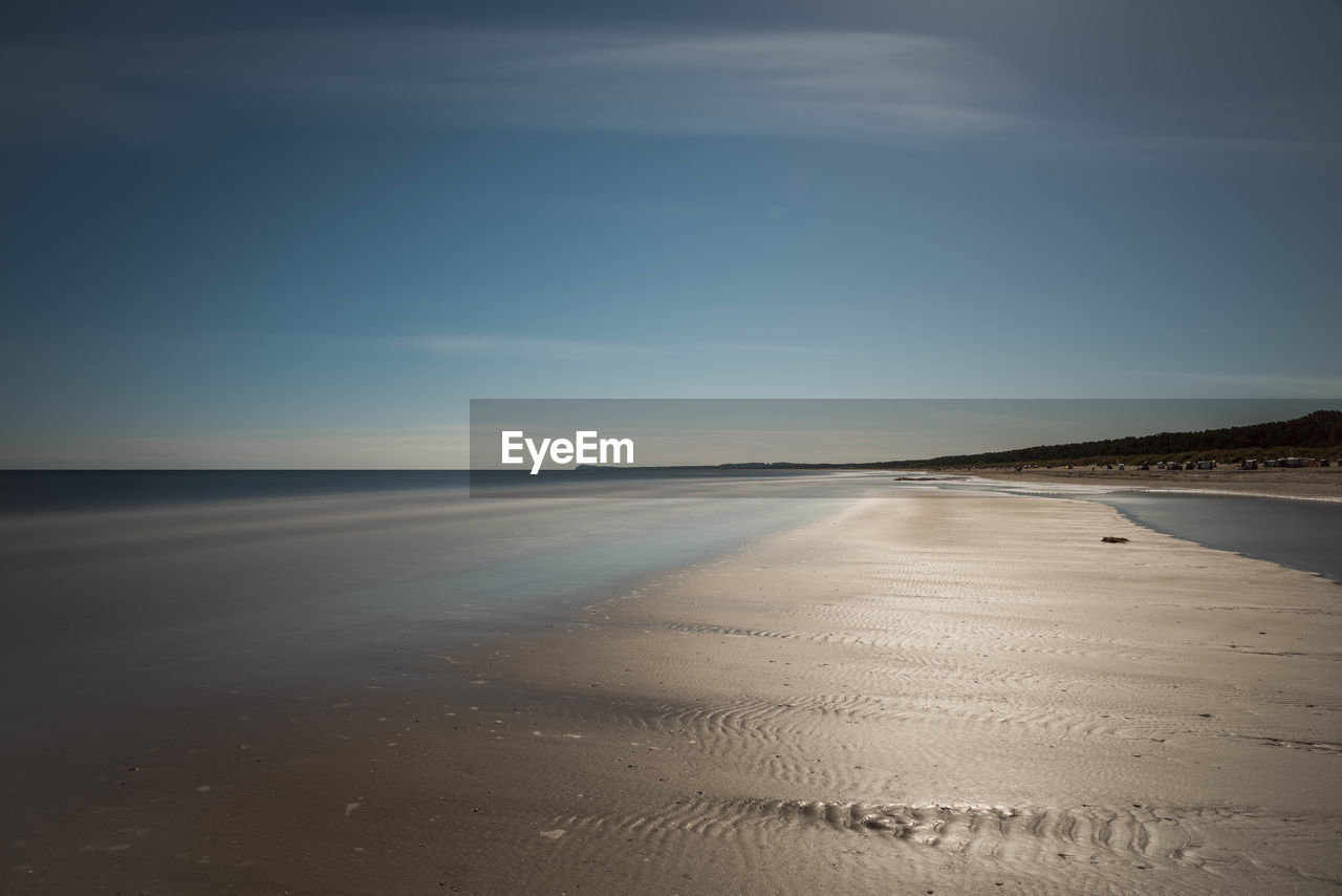 Scenic view of beach and baltic sea against sky