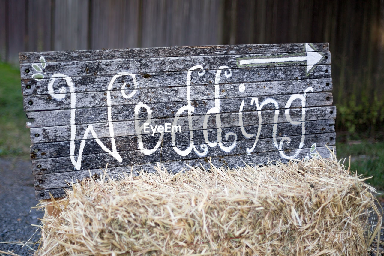 CLOSE-UP OF TEXT ON THE GROUND