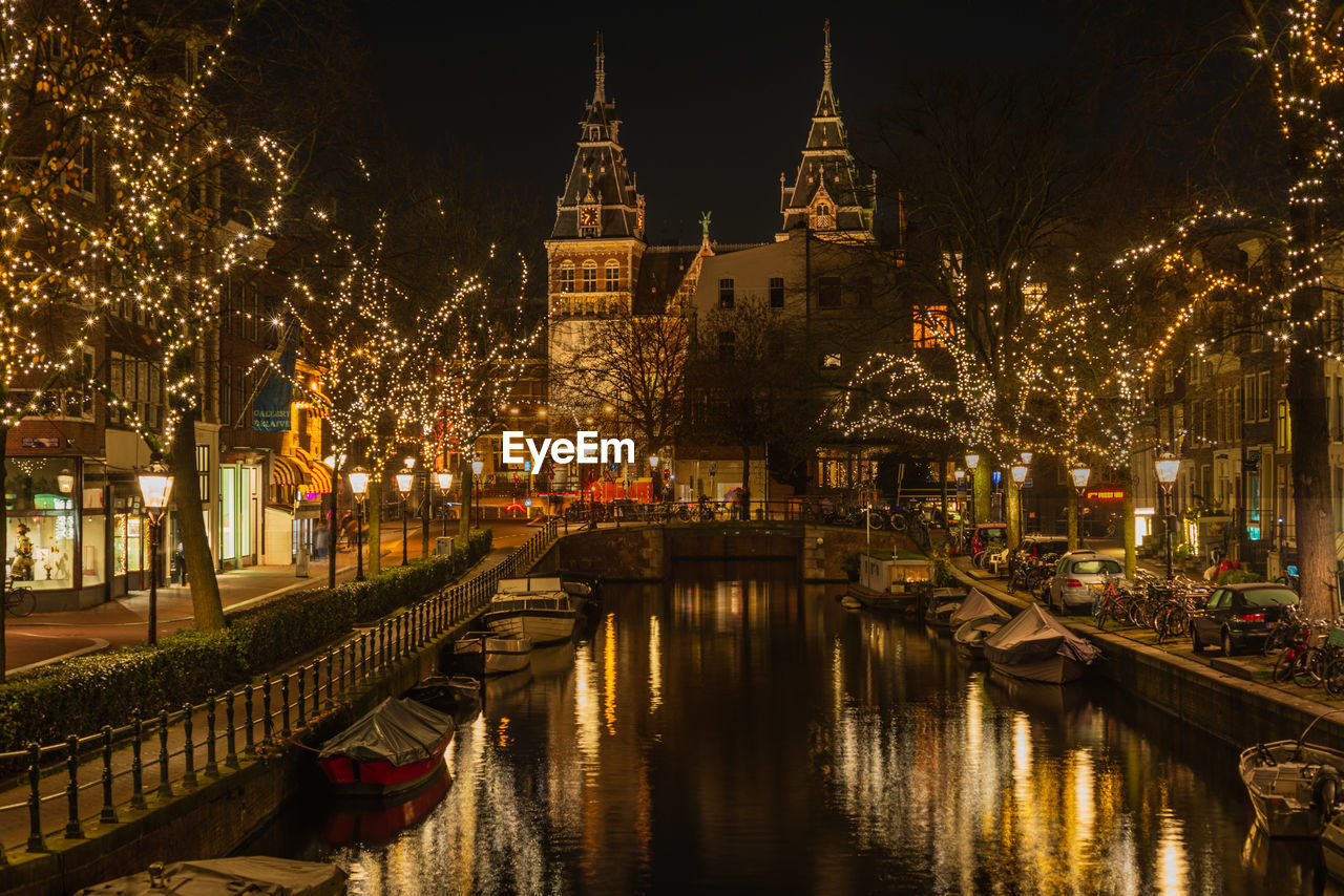 Light decoration in amsterdam, rijksmuseum 