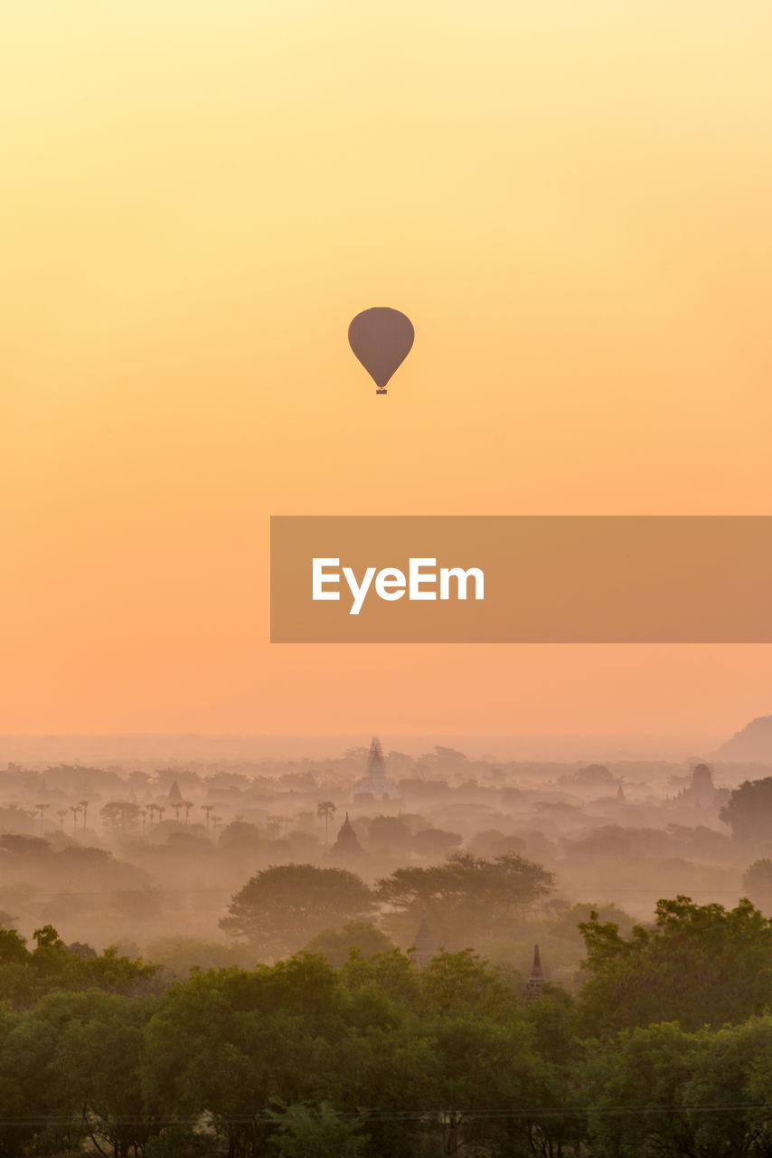 HOT AIR BALLOON AGAINST SKY