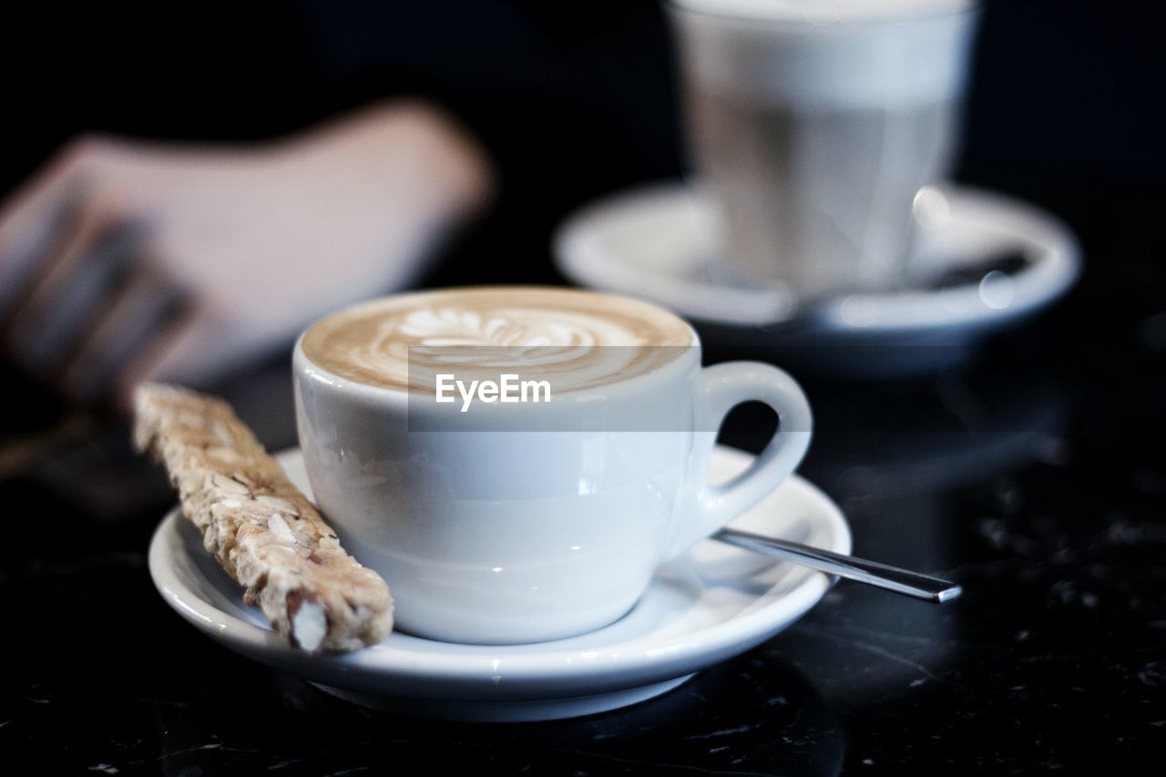 Close-up of coffee on table