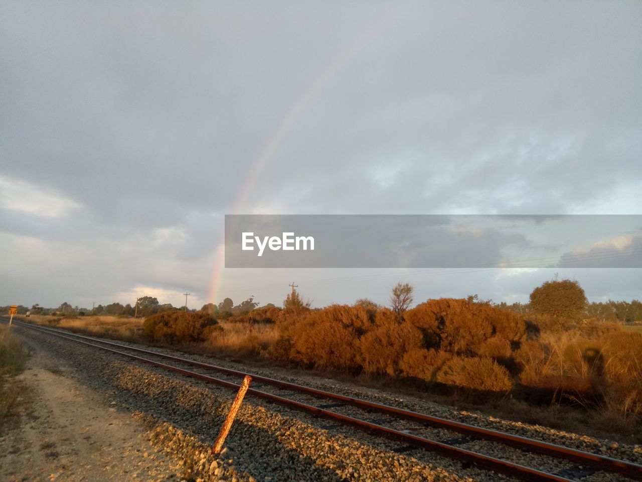 RAILROAD TRACK AGAINST SKY