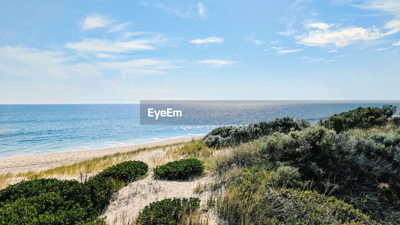 Scenic view of ocean against sky