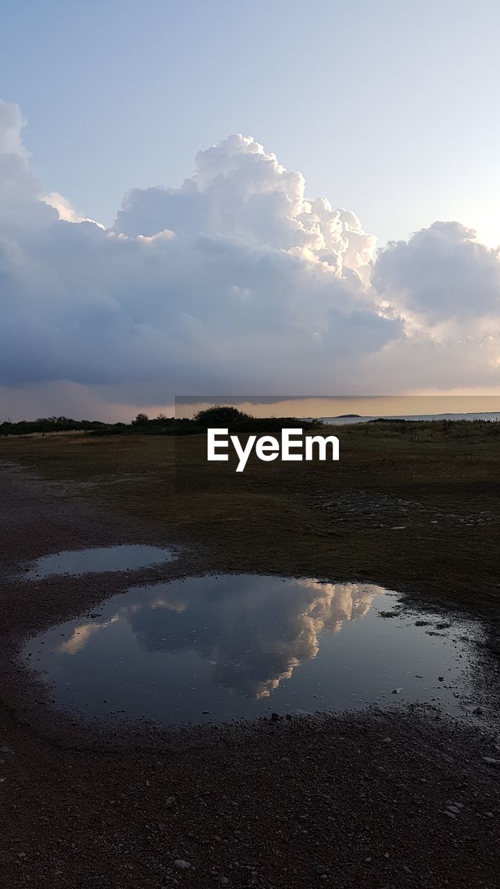 SCENIC VIEW OF LAKE DURING SUNSET