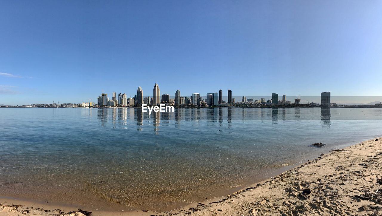 PANORAMIC VIEW OF SEA AND CITY AGAINST SKY