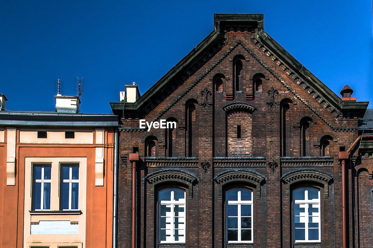Typical architecture of east europe house, kazimierz, krakow, poland