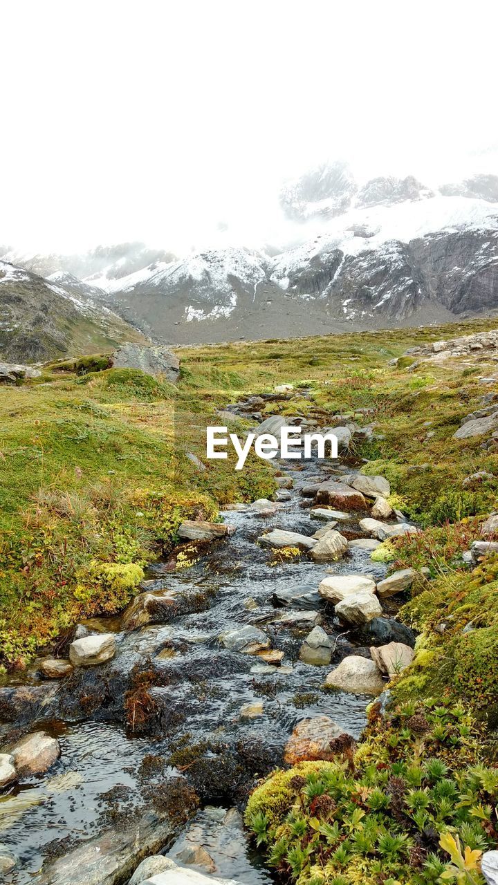 CLOSE-UP OF WATER AGAINST CLEAR SKY