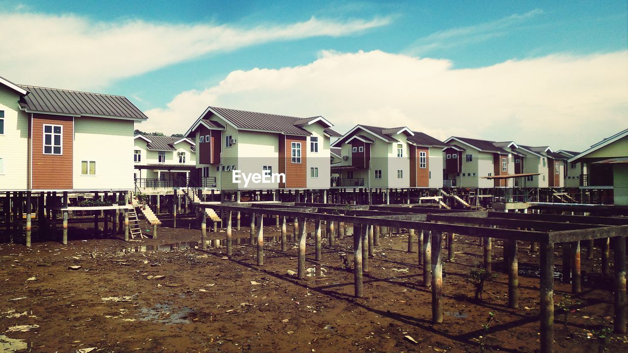 Houses against sky