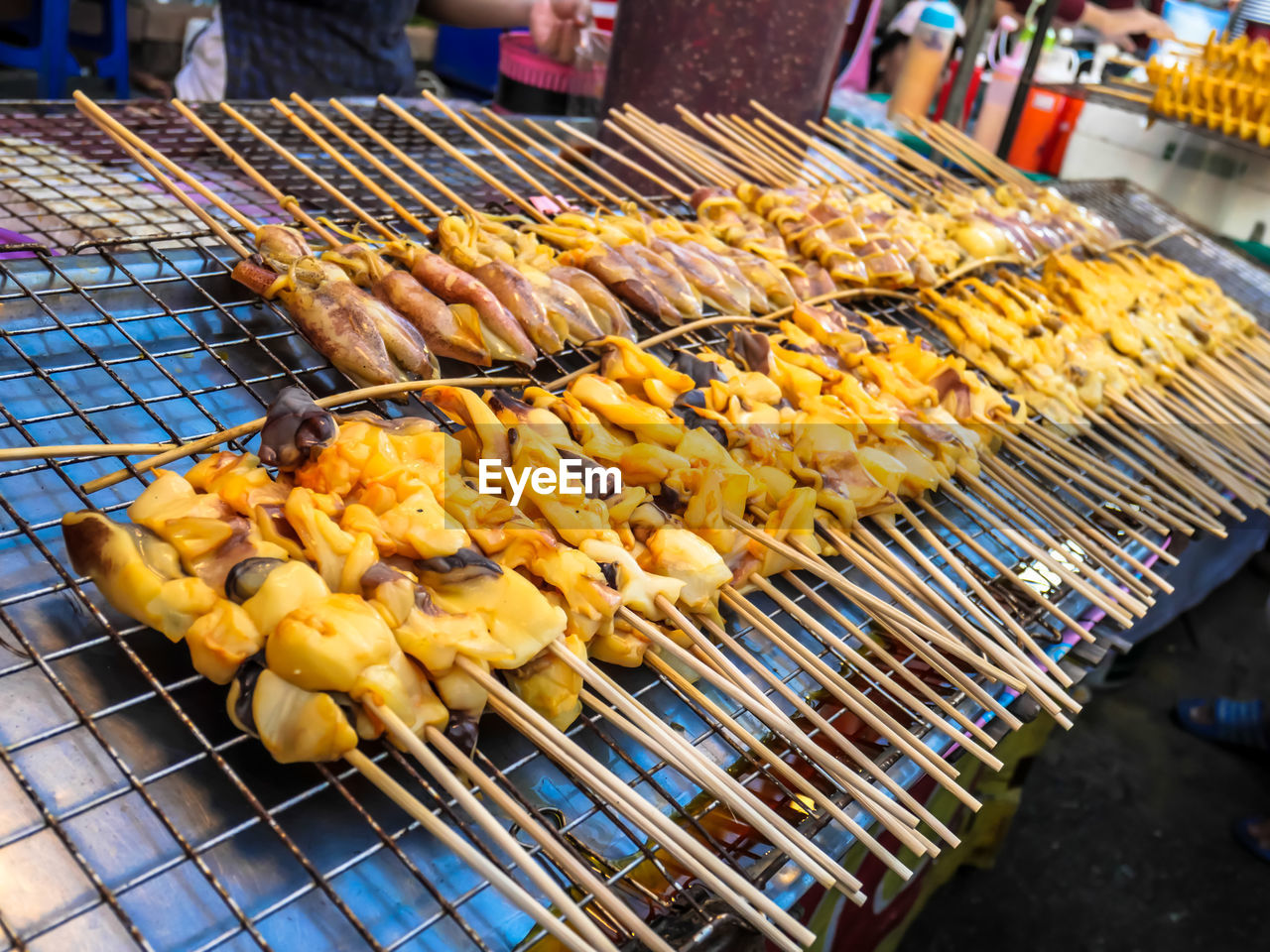 Fried squid with garlic pepper, thai street food