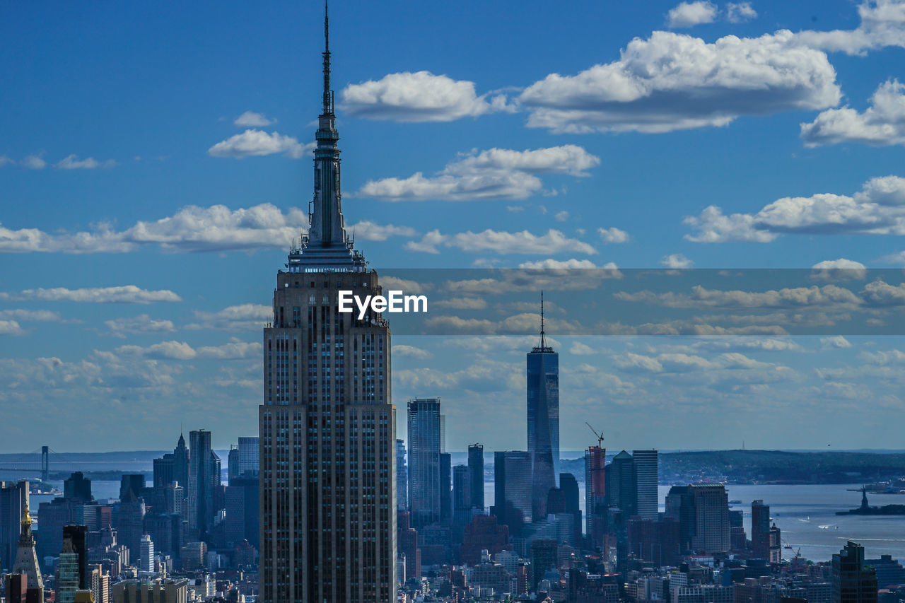 skyscrapers in city against sky