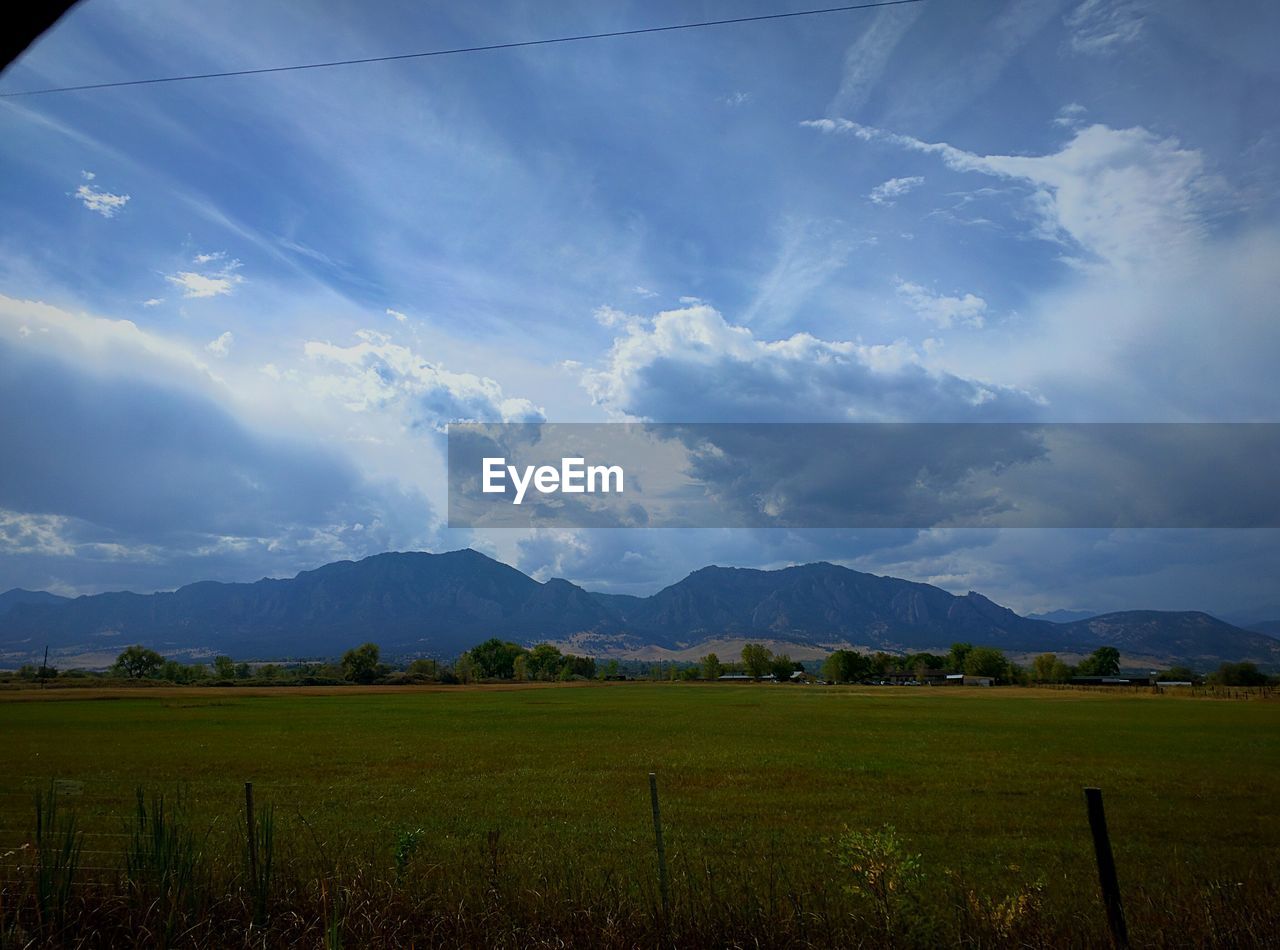 SCENIC VIEW OF LANDSCAPE AGAINST CLOUDY SKY