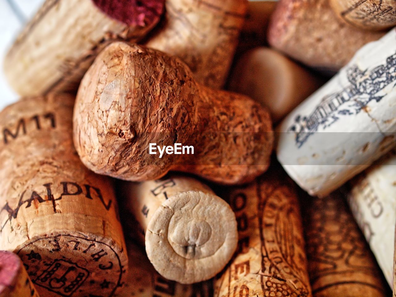 Detail shot of wine corks