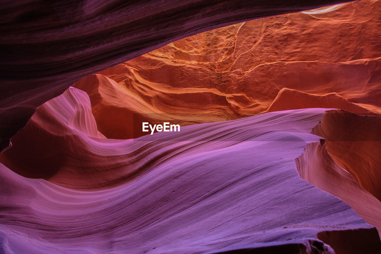 Full frame shot of rock formation in canyon