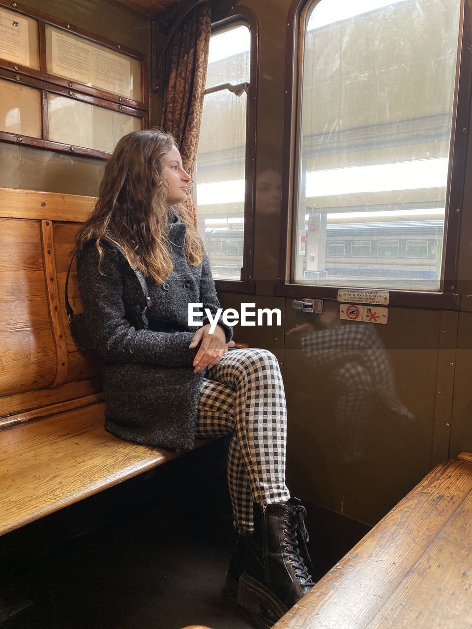 Train and young girl