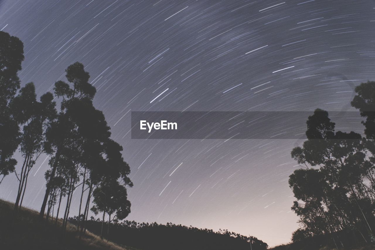 LOW ANGLE VIEW OF STAR FIELD AGAINST SKY AT NIGHT