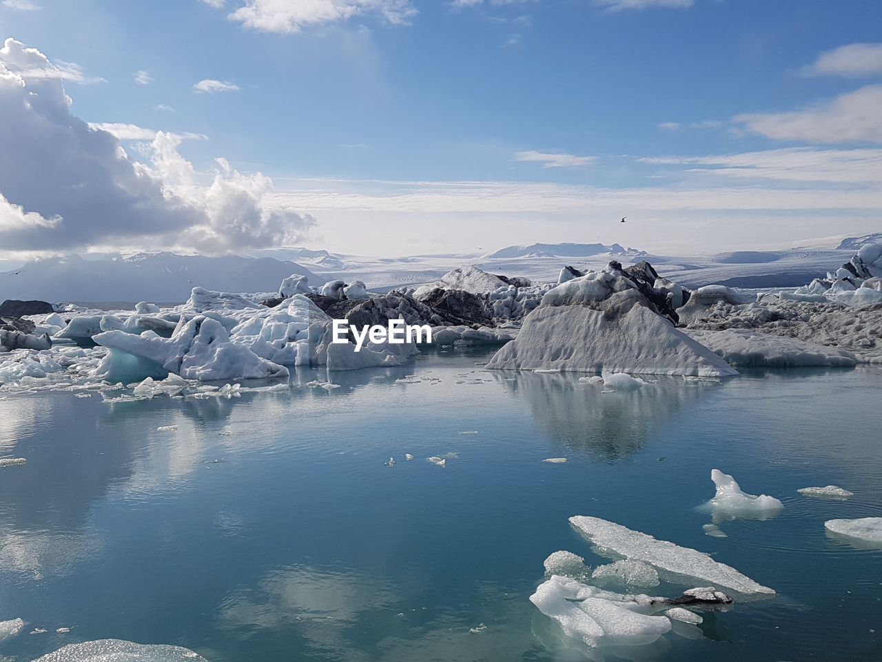 SCENIC VIEW OF ICE AGAINST SKY