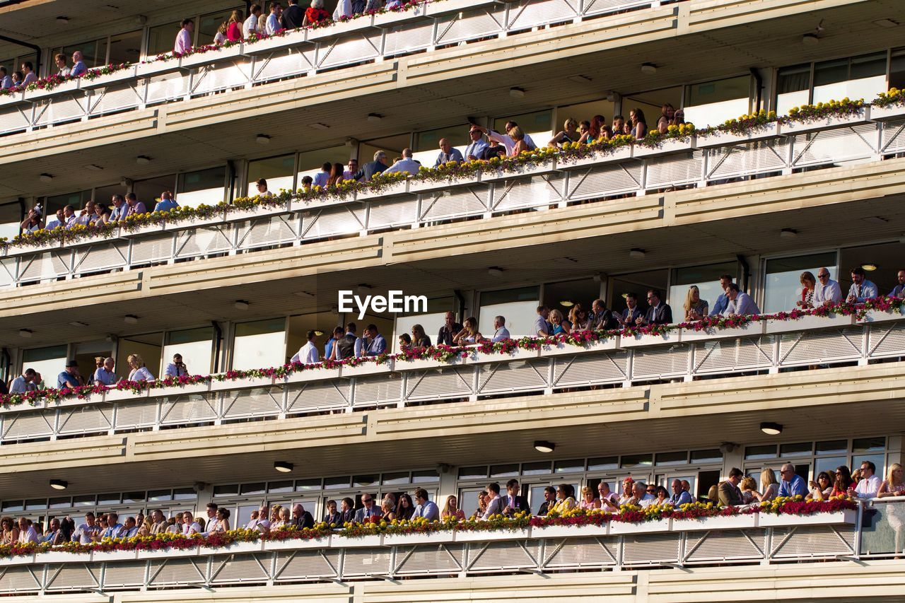 Full frame view of people at grandstand