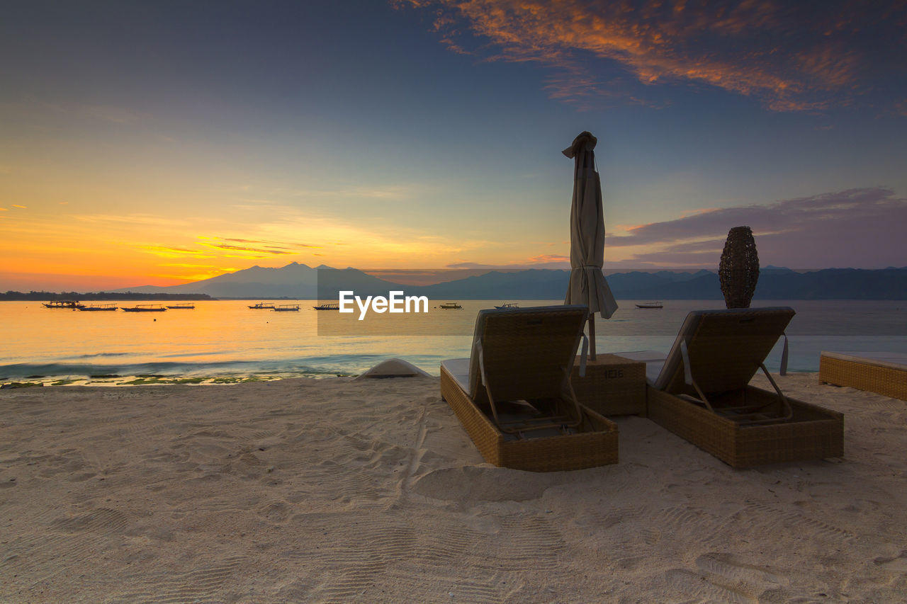 SCENIC VIEW OF SEA DURING SUNSET