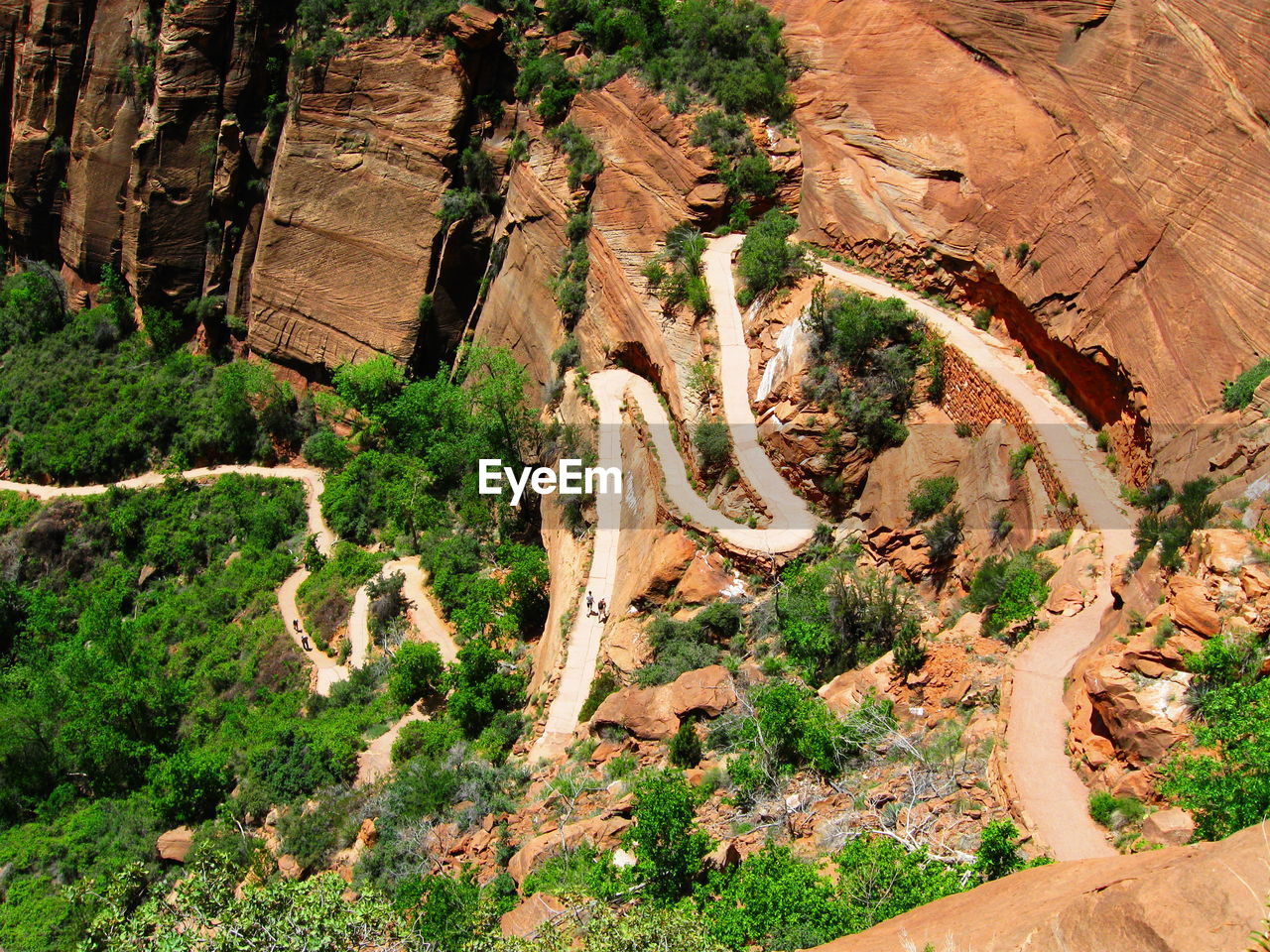 High angle view of winding road at national park