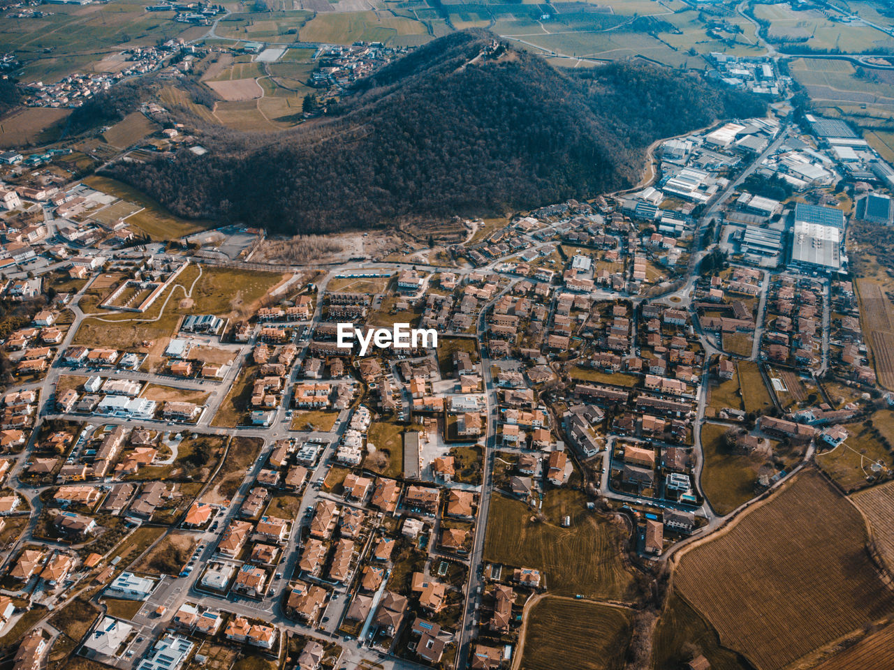 HIGH ANGLE VIEW OF BUILDINGS