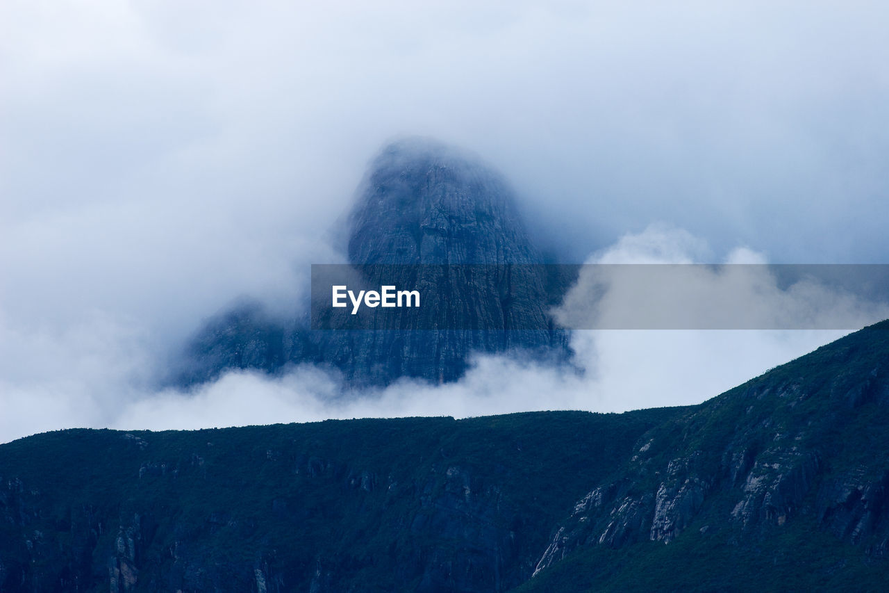 Summit in clouds in andringitra national park, madagascar