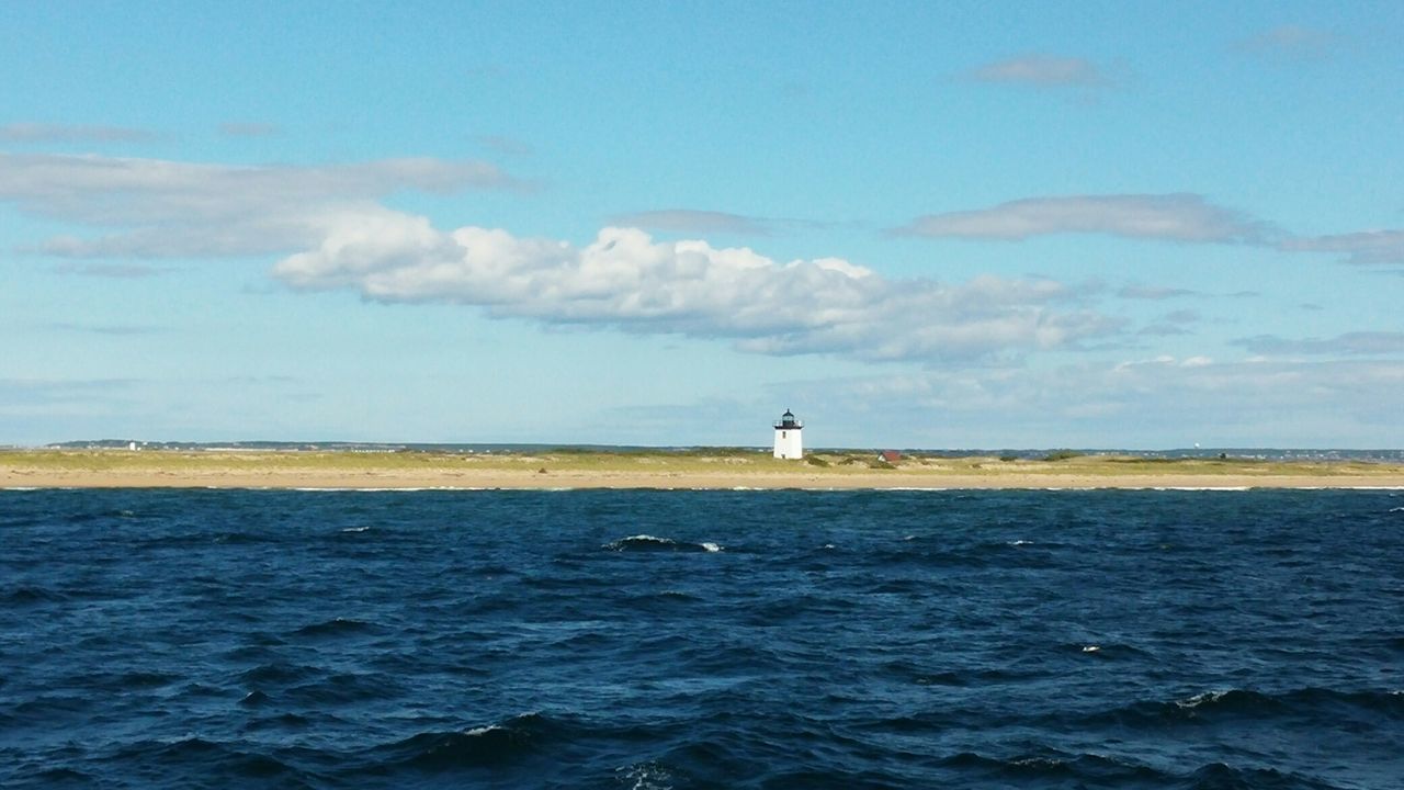 SCENIC VIEW OF SEA SEEN THROUGH LIGHTHOUSE