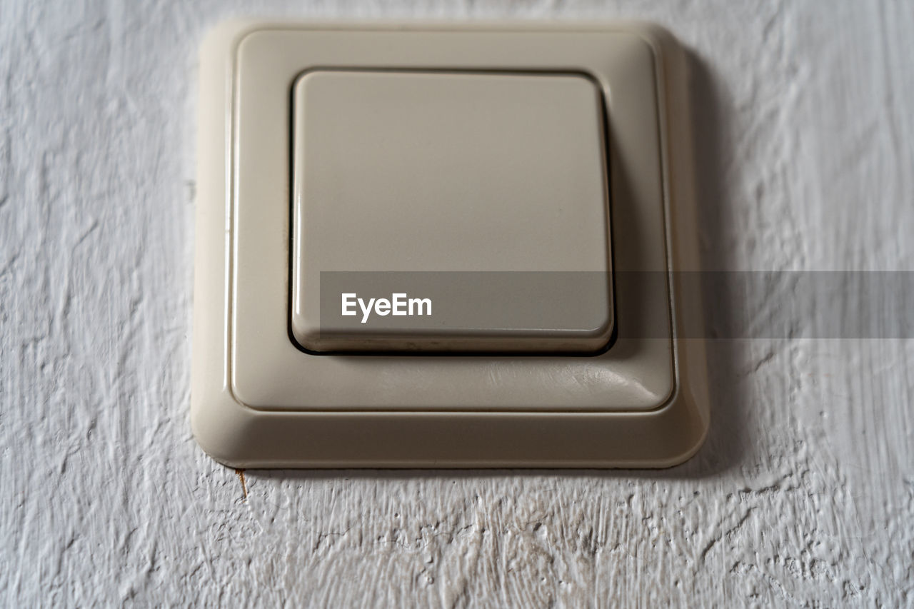 no people, indoors, technology, wall - building feature, close-up, rectangle, electronics, white, single object