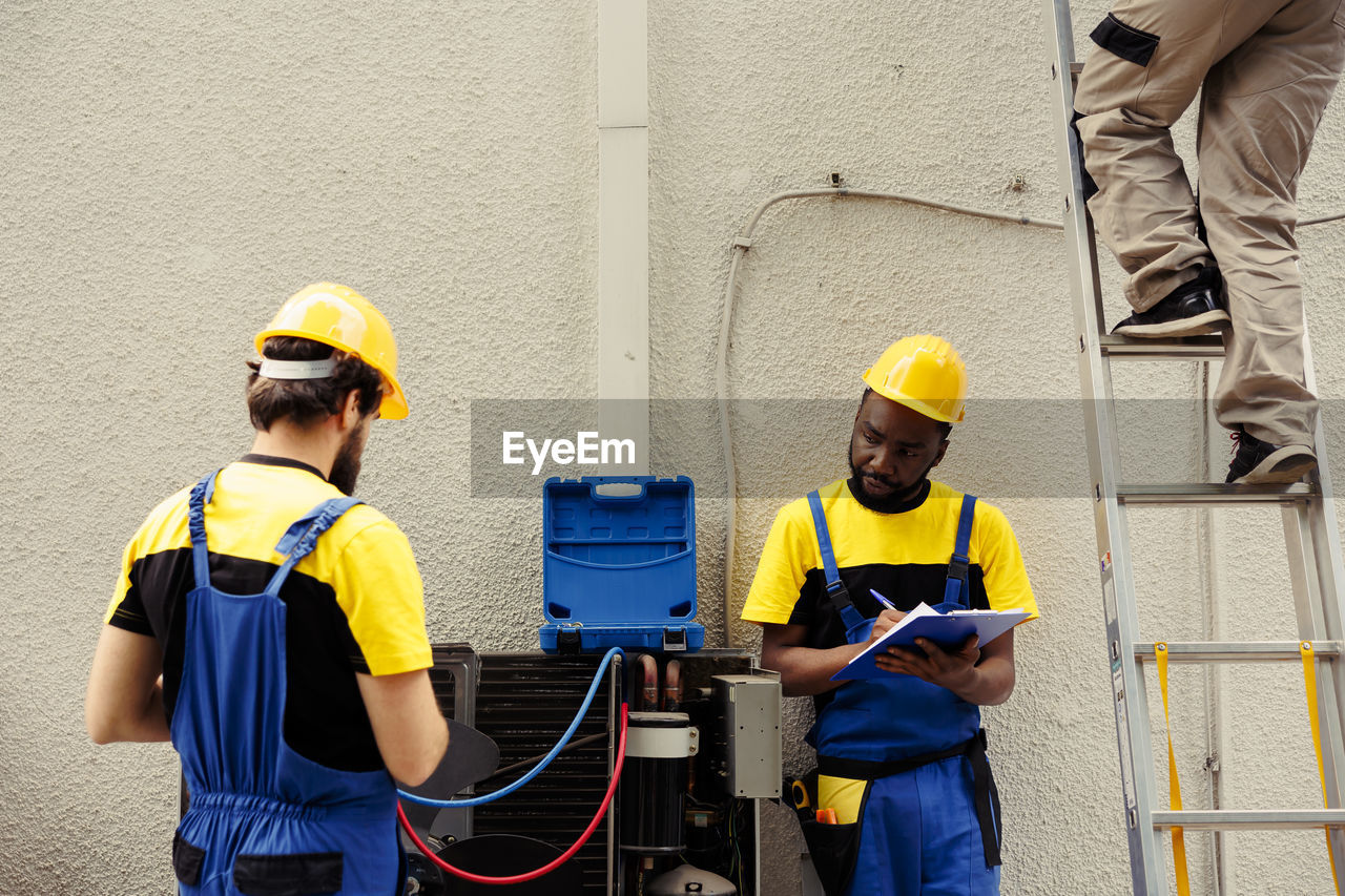 engineer working at construction site at home