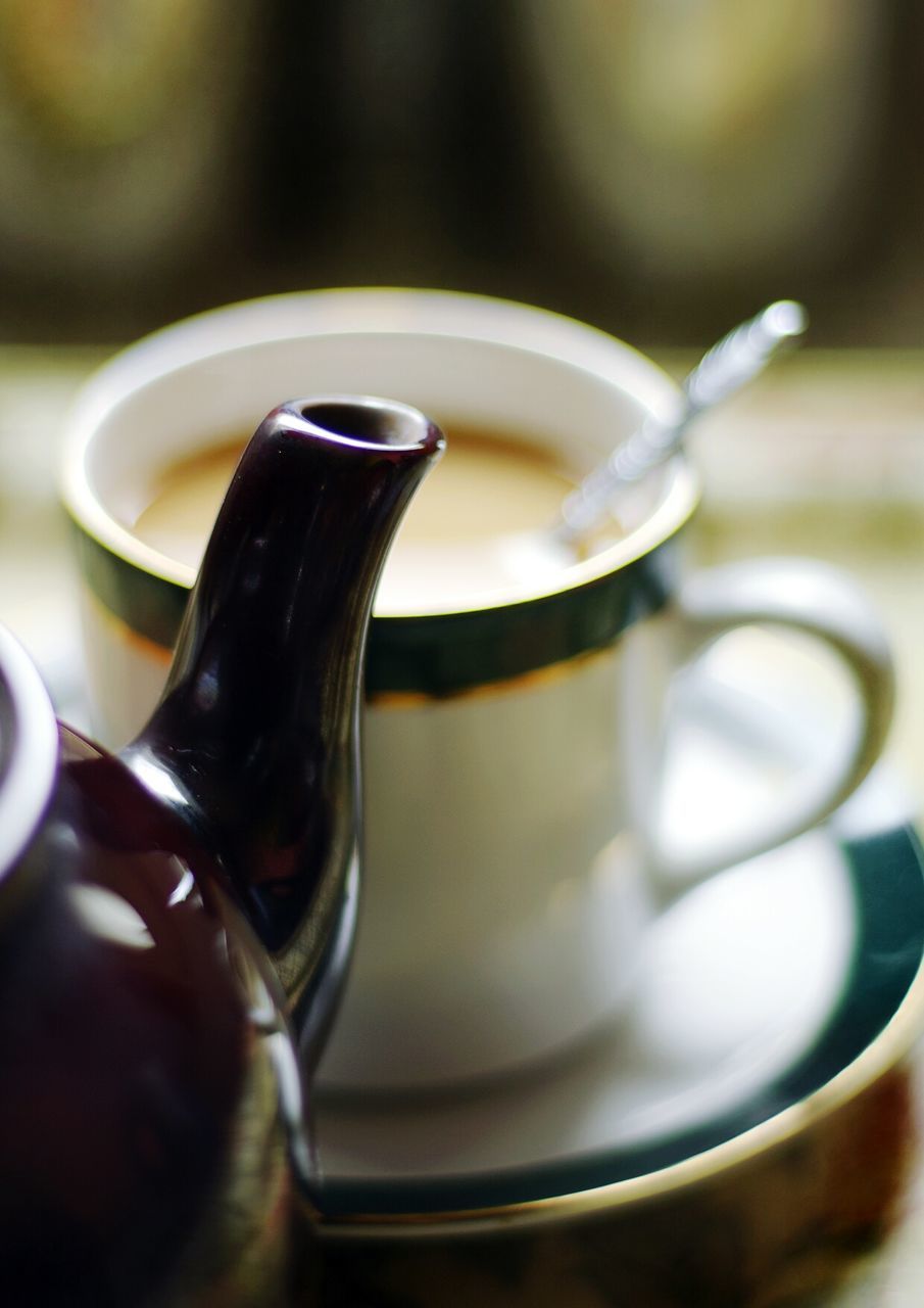 Elegant tea party in traditional style with teapot
