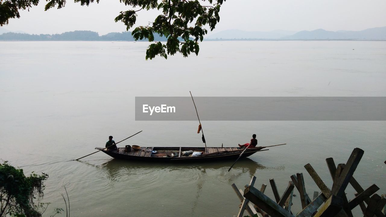 Fisherman's boat in brahmaputra river