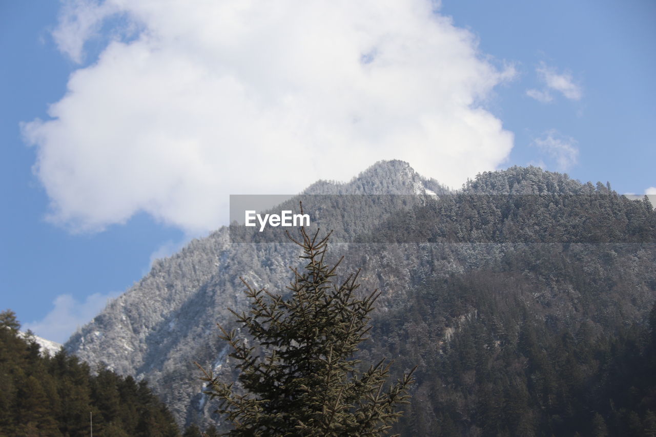 SCENIC VIEW OF SNOW MOUNTAINS AGAINST SKY