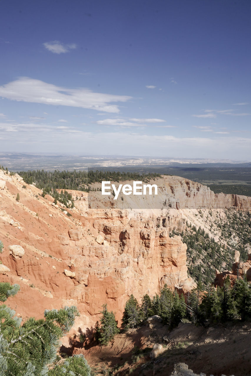 Scenic view of landscape against cloudy sky