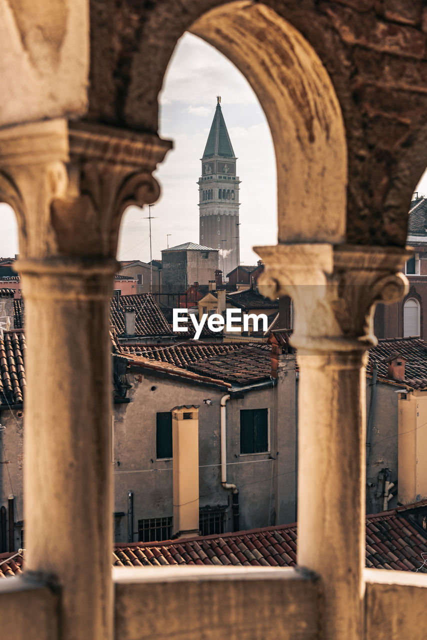 View from historical building scala contarini del bovolo, venice