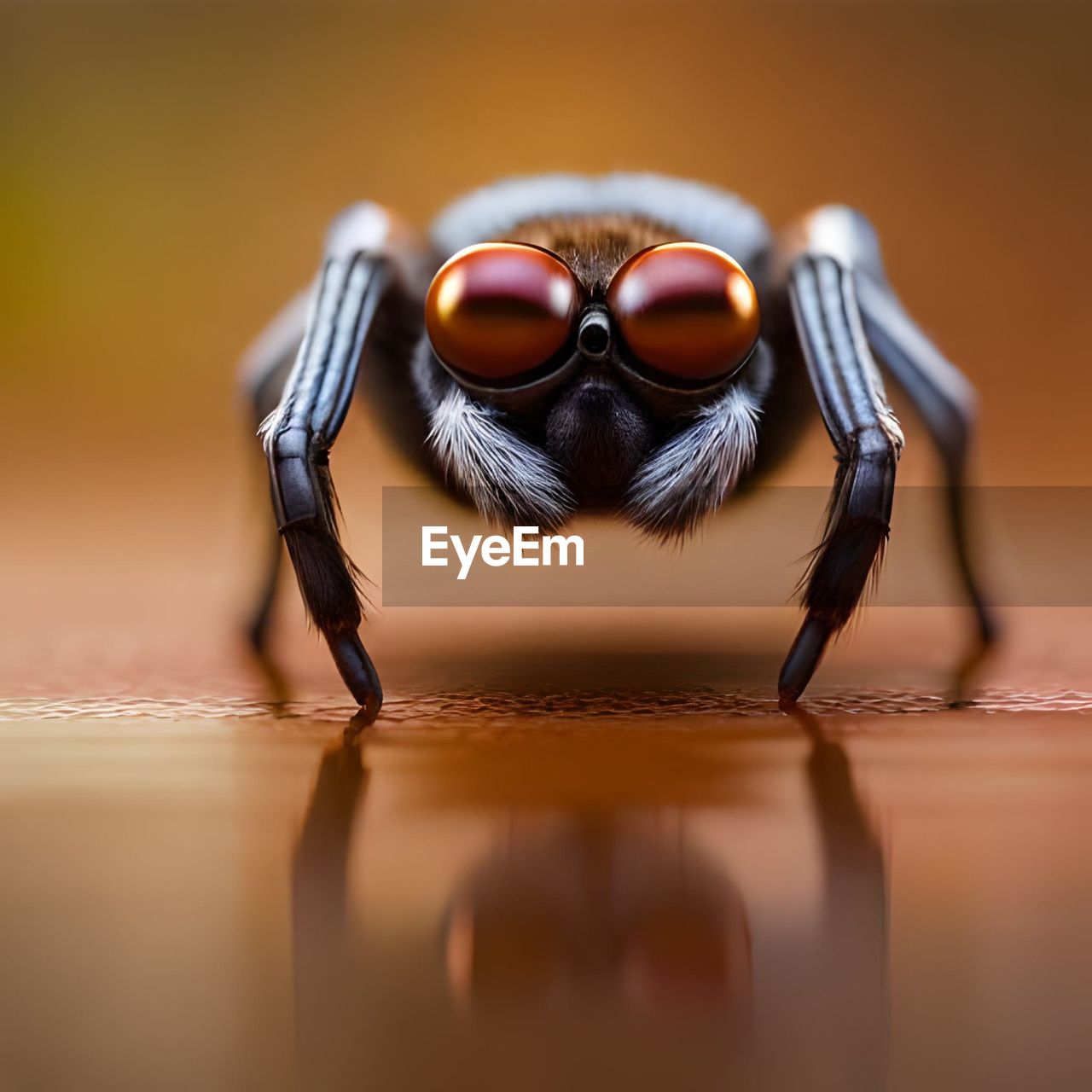 close-up, macro photography, insect, animal themes, animal, reflection, one animal, cartoon, no people, animal wildlife, eye, animal body part, selective focus, indoors, colored background, studio shot